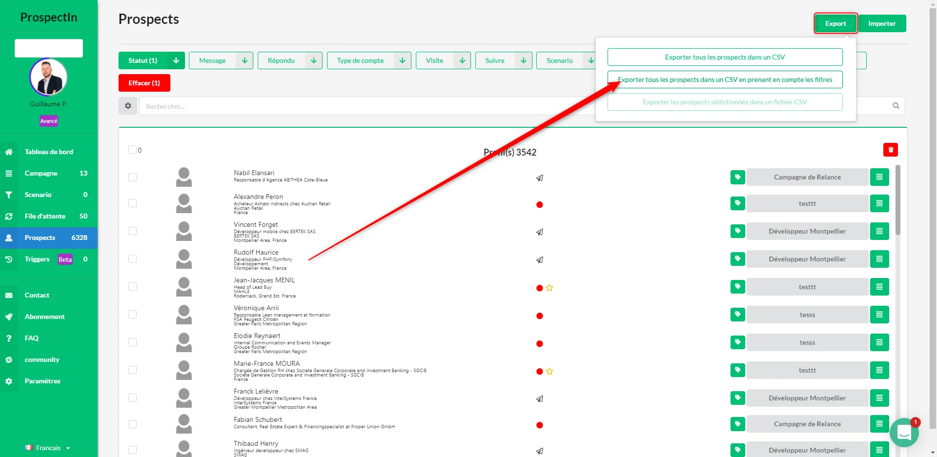 csv file
