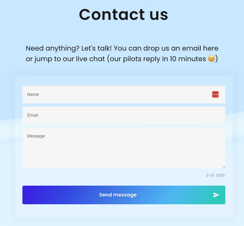 Search via “About us” and ”Contact”