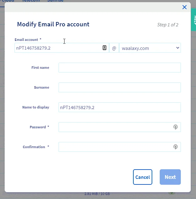 Configure the mail you just bought