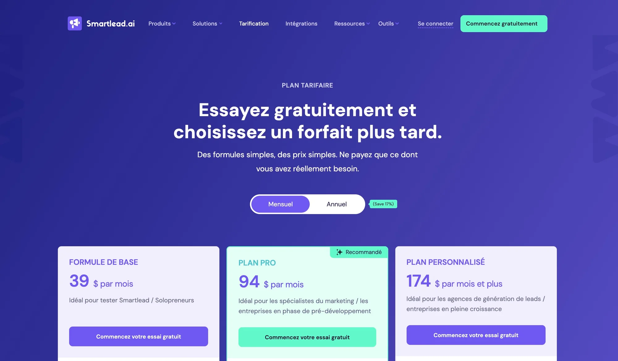 Smartlead pricing