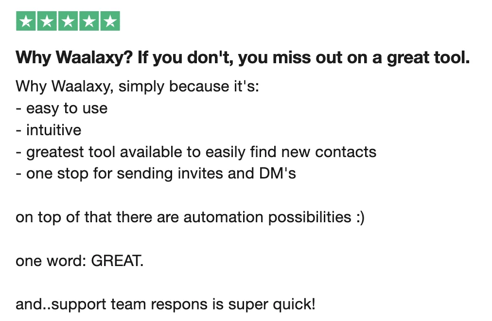 Waalaxy review