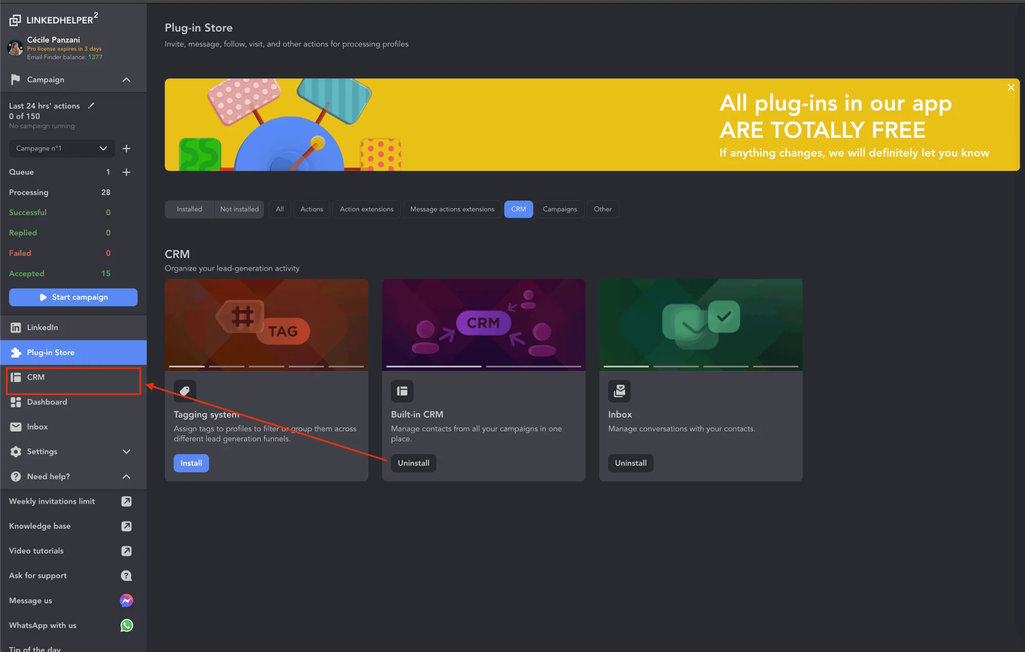LinkedHelper Extension