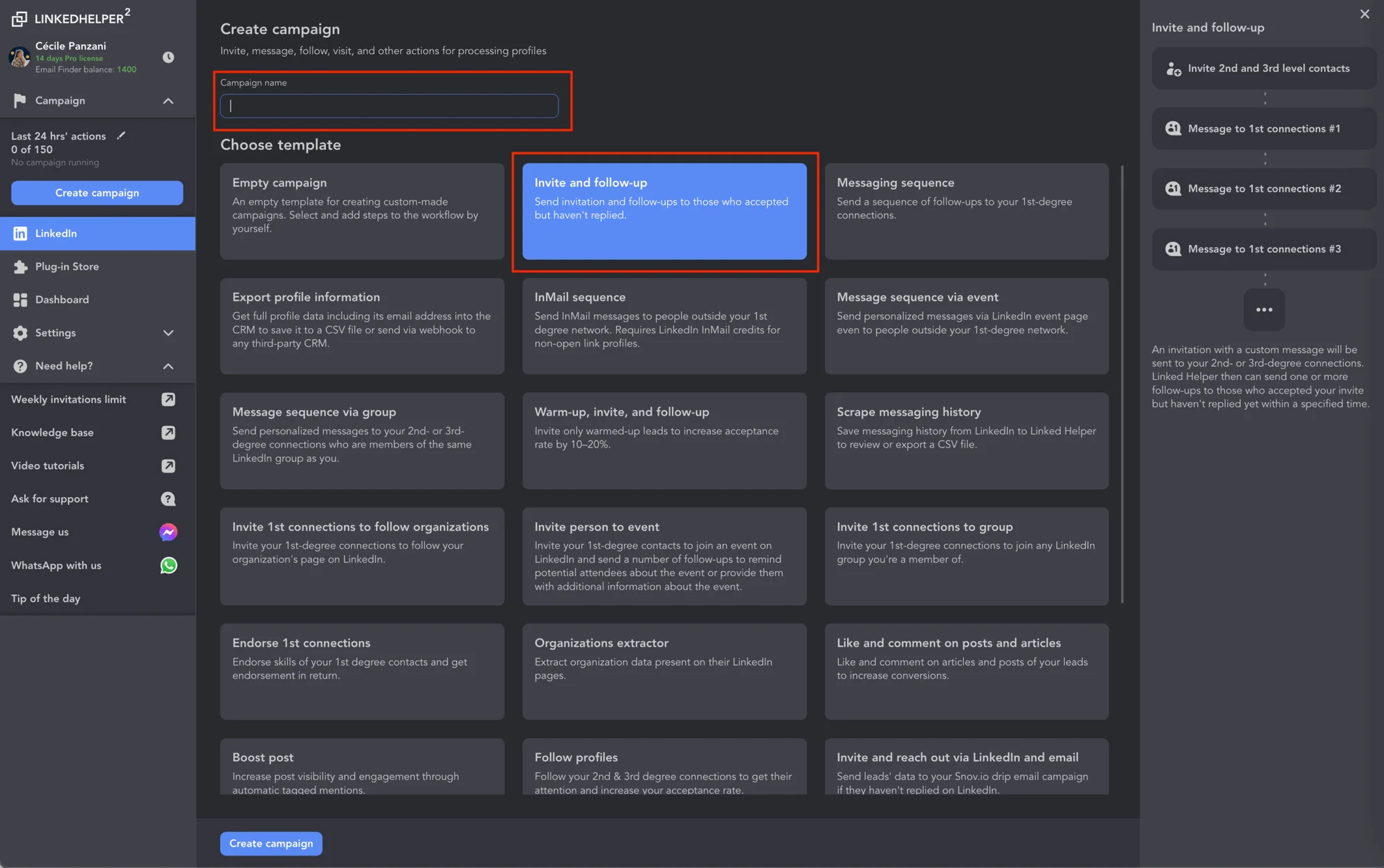 LinkedHelper sequence