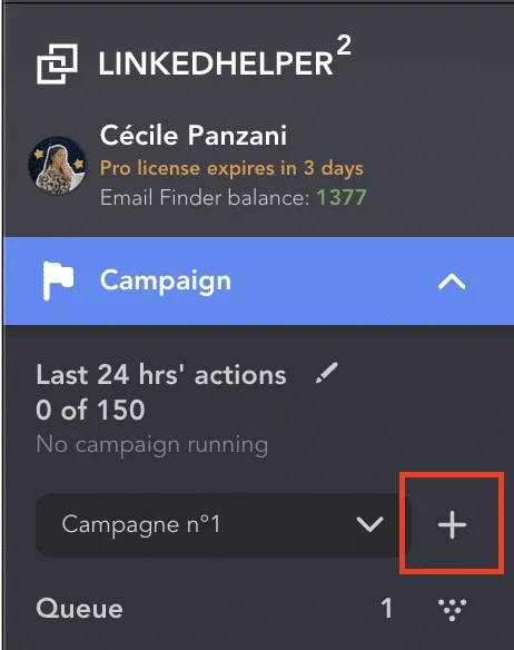 Launch campaign on Linked-Helper