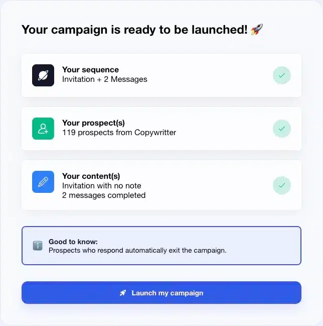 Launch campaign
