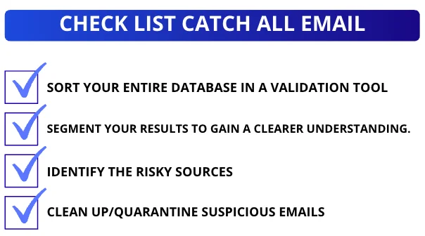 Catch all email check list
