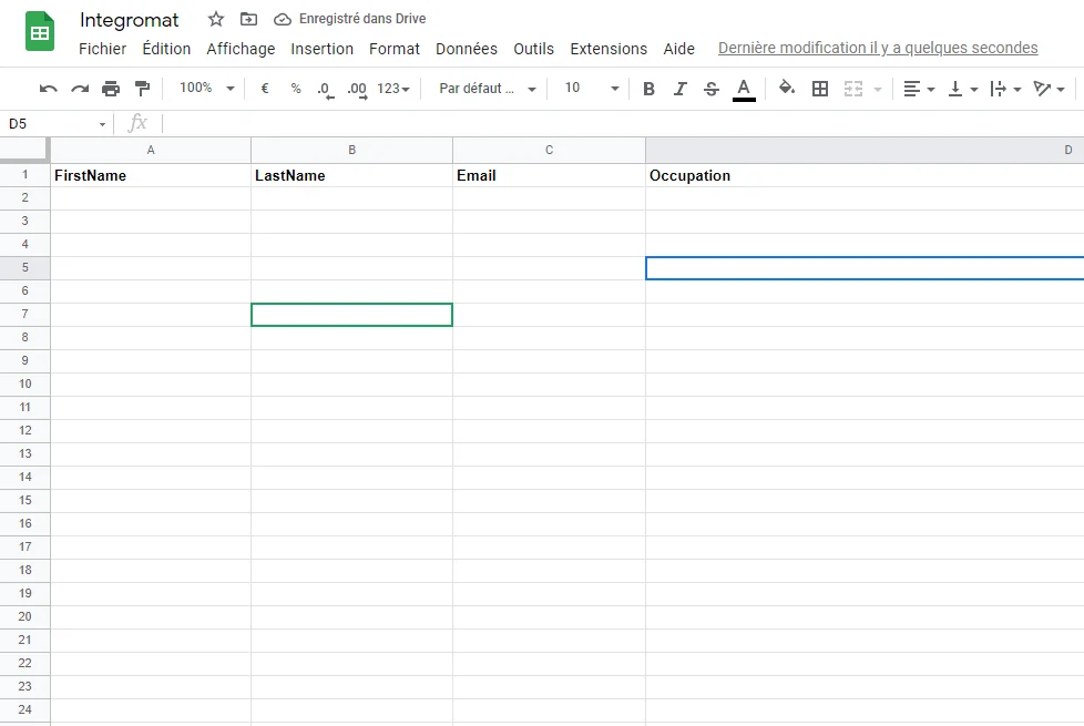 Synchronizing data to Google Sheets