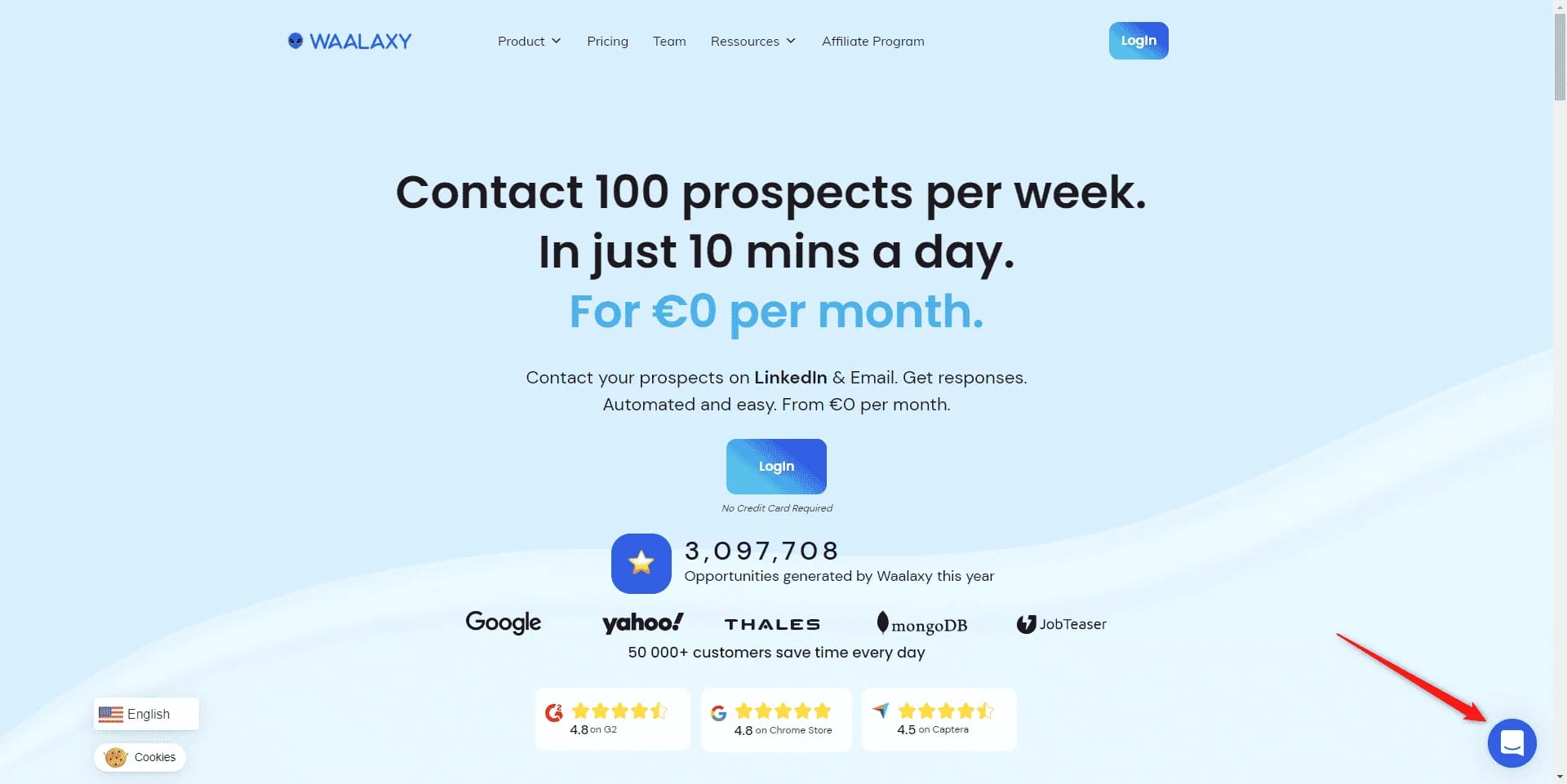 Waalaxy automatisation email prospects LinkedIn