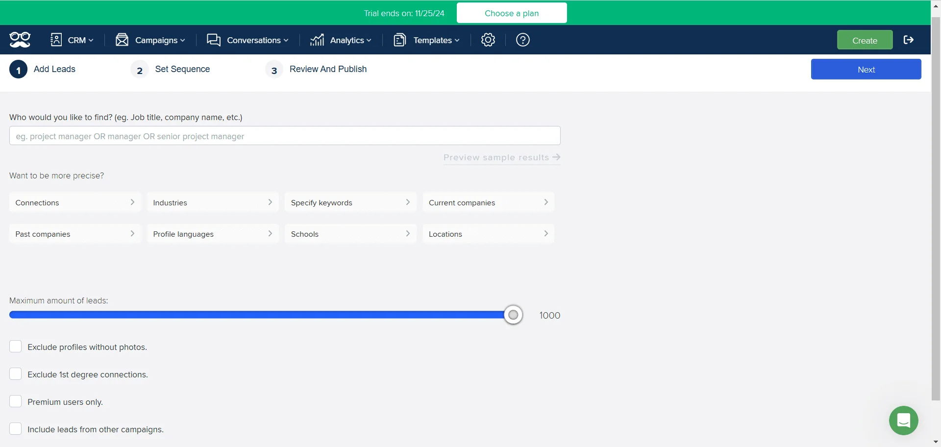 MeetAlfred interface