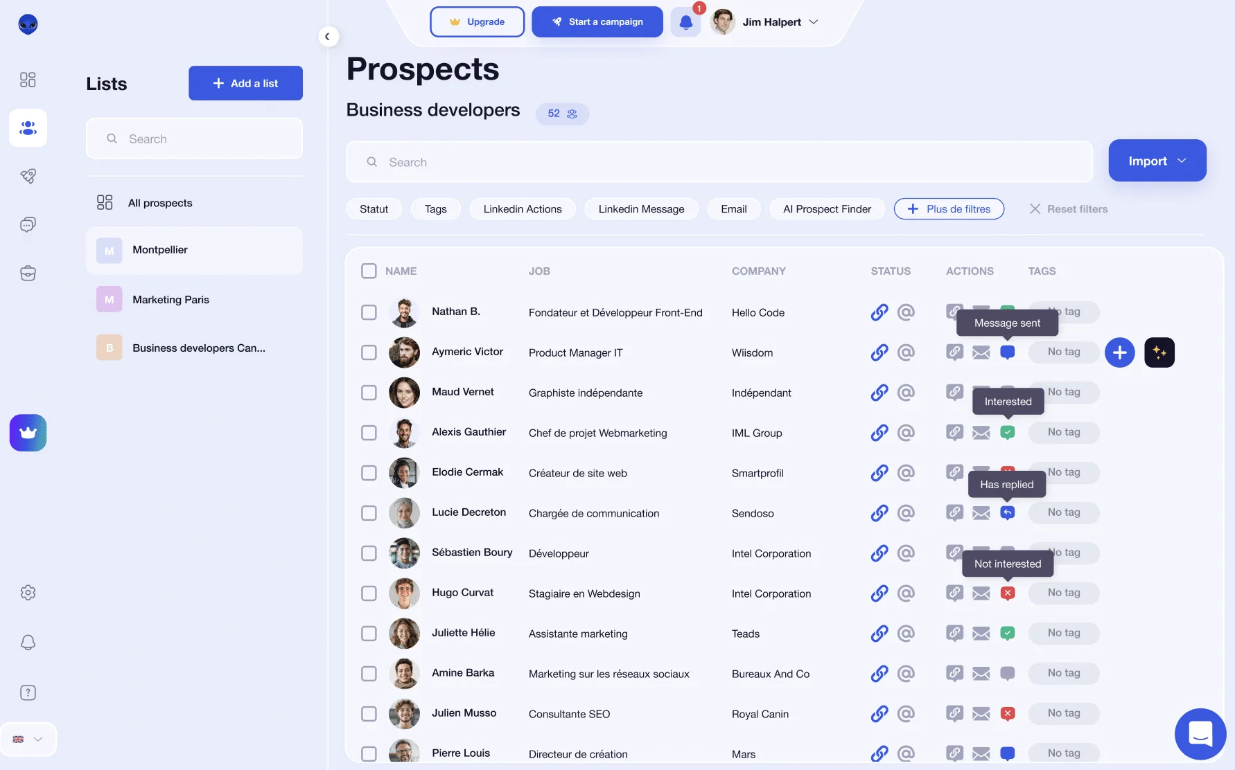 Automatic response analysis