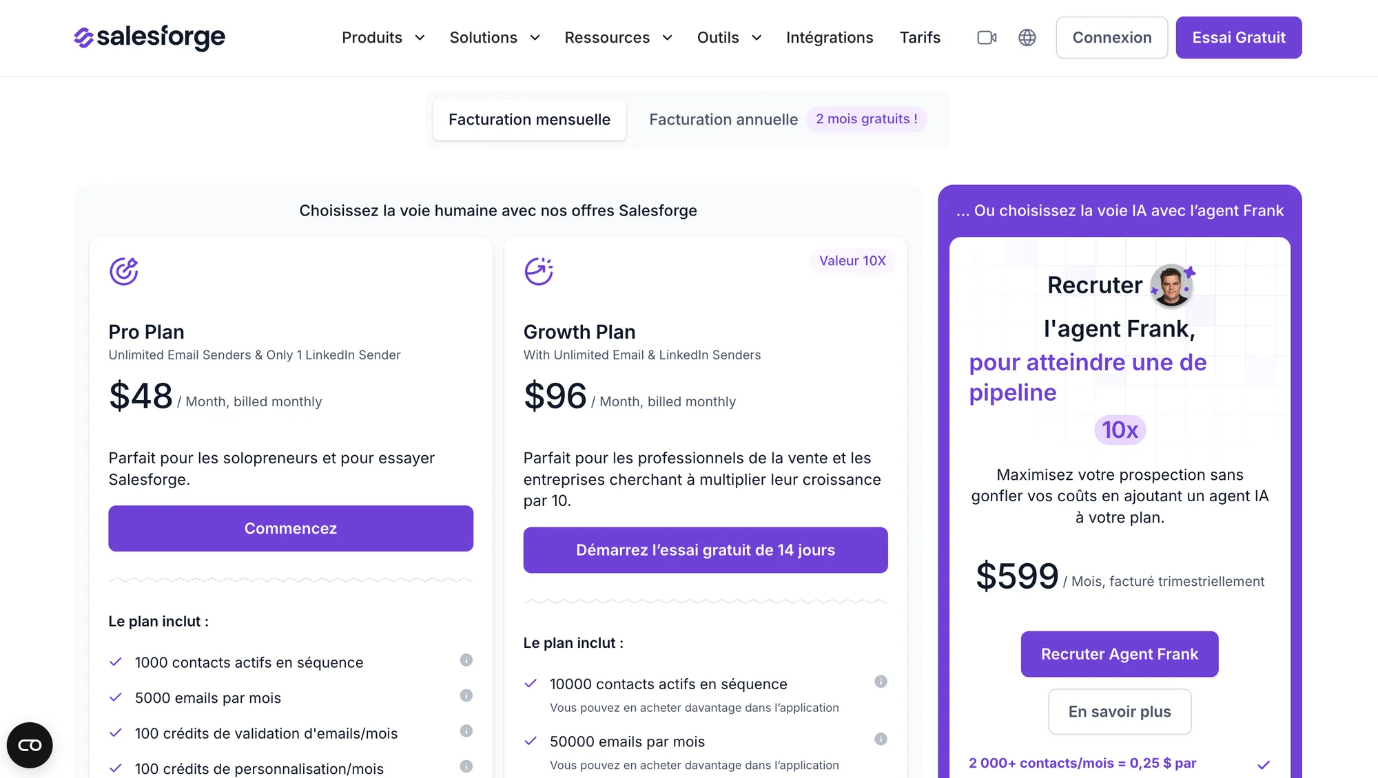 Salesforge prix