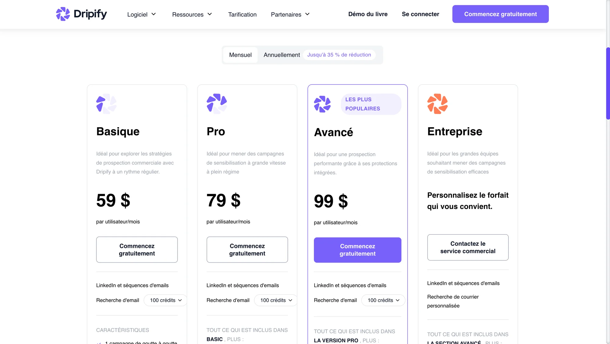 Dripify prix