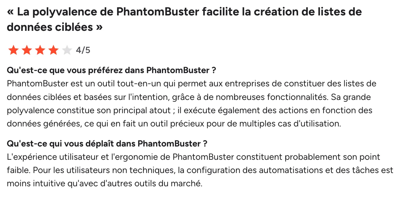 avis client phantombuster