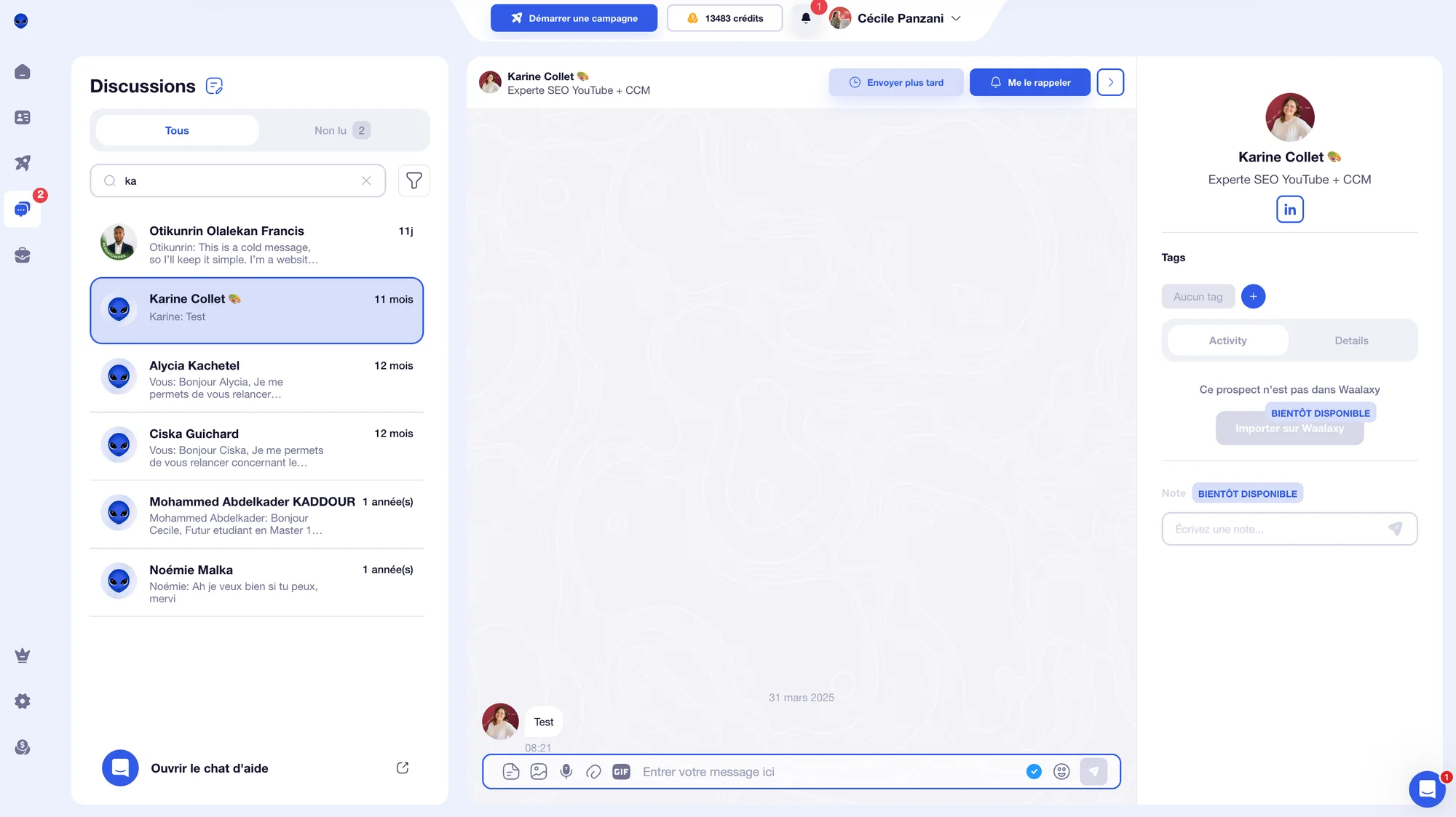 Inbox Waalaxy