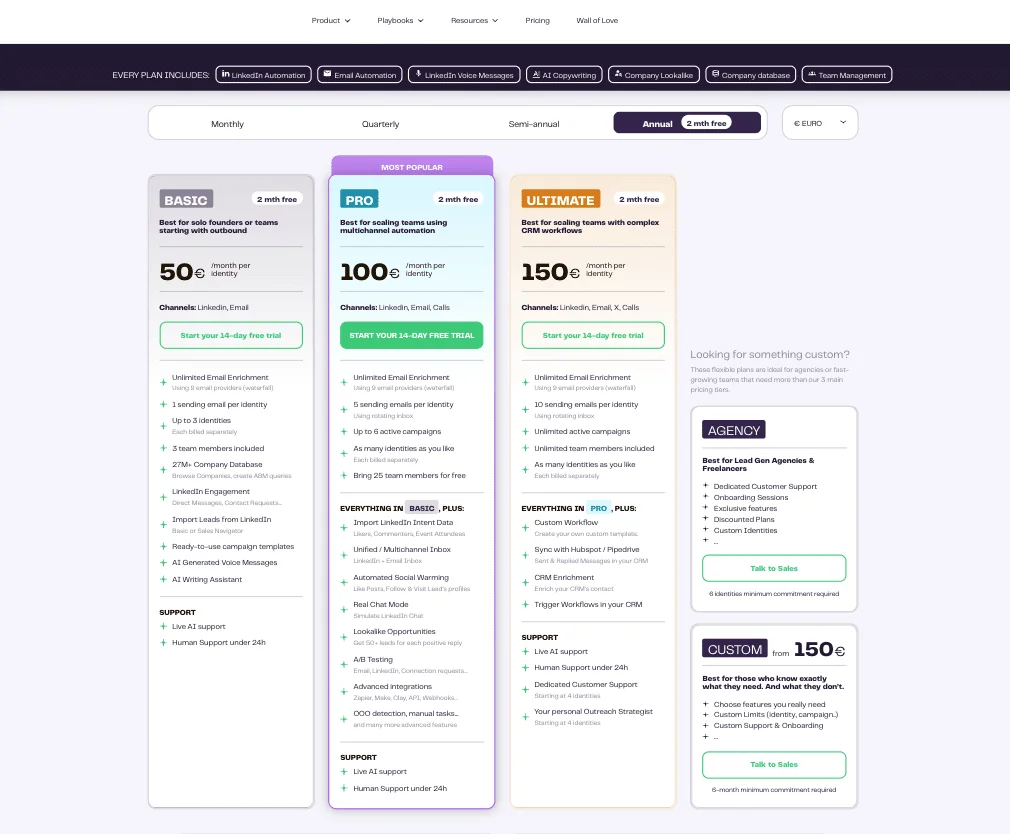 The Growth Machine pricing
