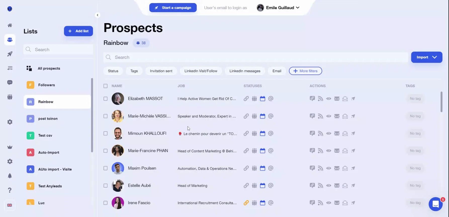 Umstellung von Phantombuster auf Waalaxy: csv-Import