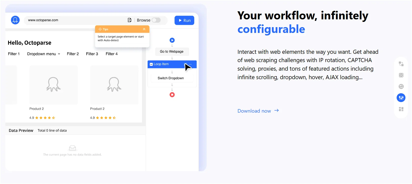 octoparse automated workflow