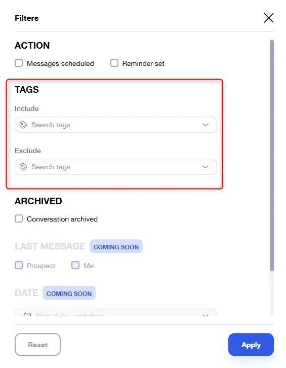 filter your conversations
