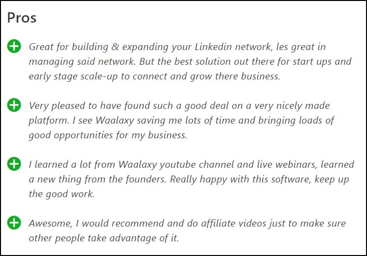 Waalaxy reviews