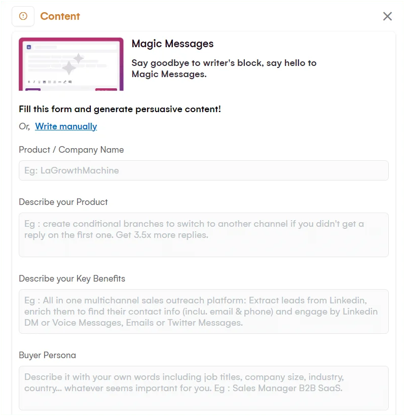 Magic message The growth machine