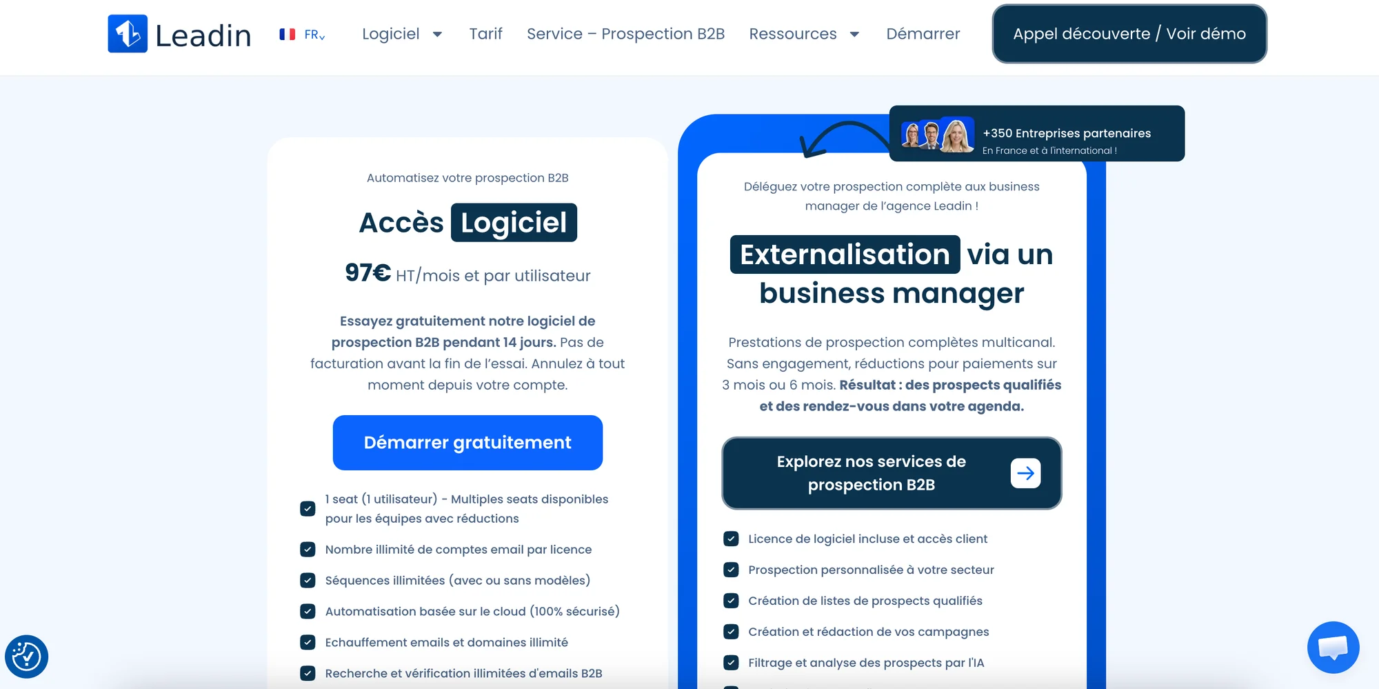 Lead prix mensuel