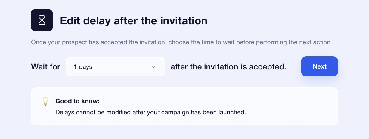 deday after invitation with waalaxy