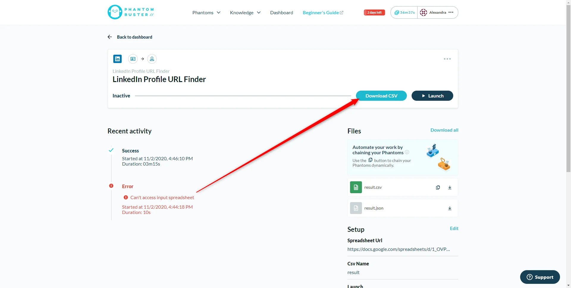 LinkedIn Profile URL Finder Phantom Buster