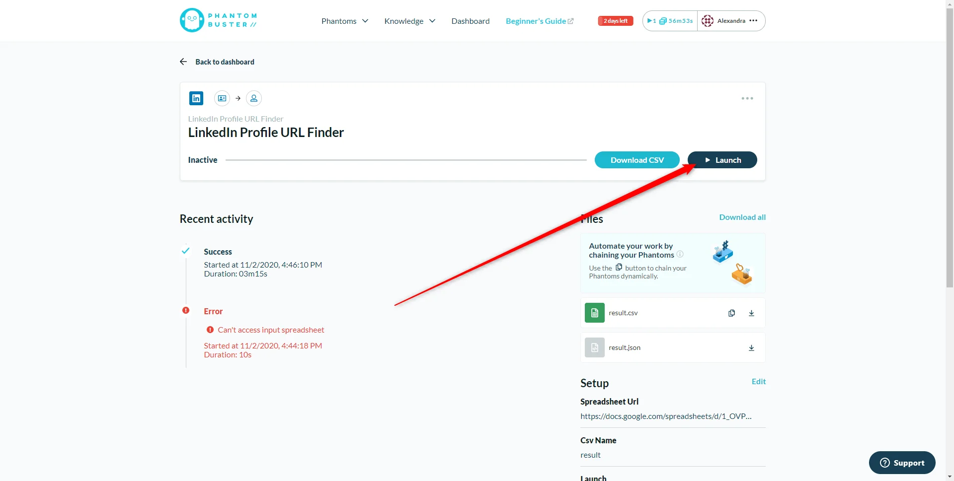 LinkedIn Profile URL Finder Phantom Buster