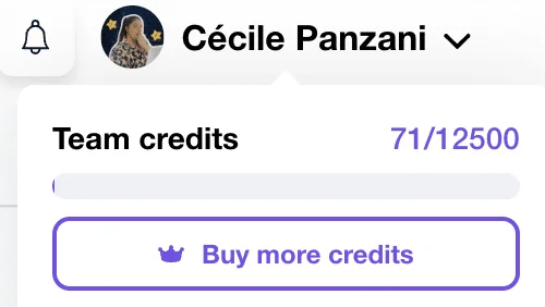 Team credits Waalaxy interface