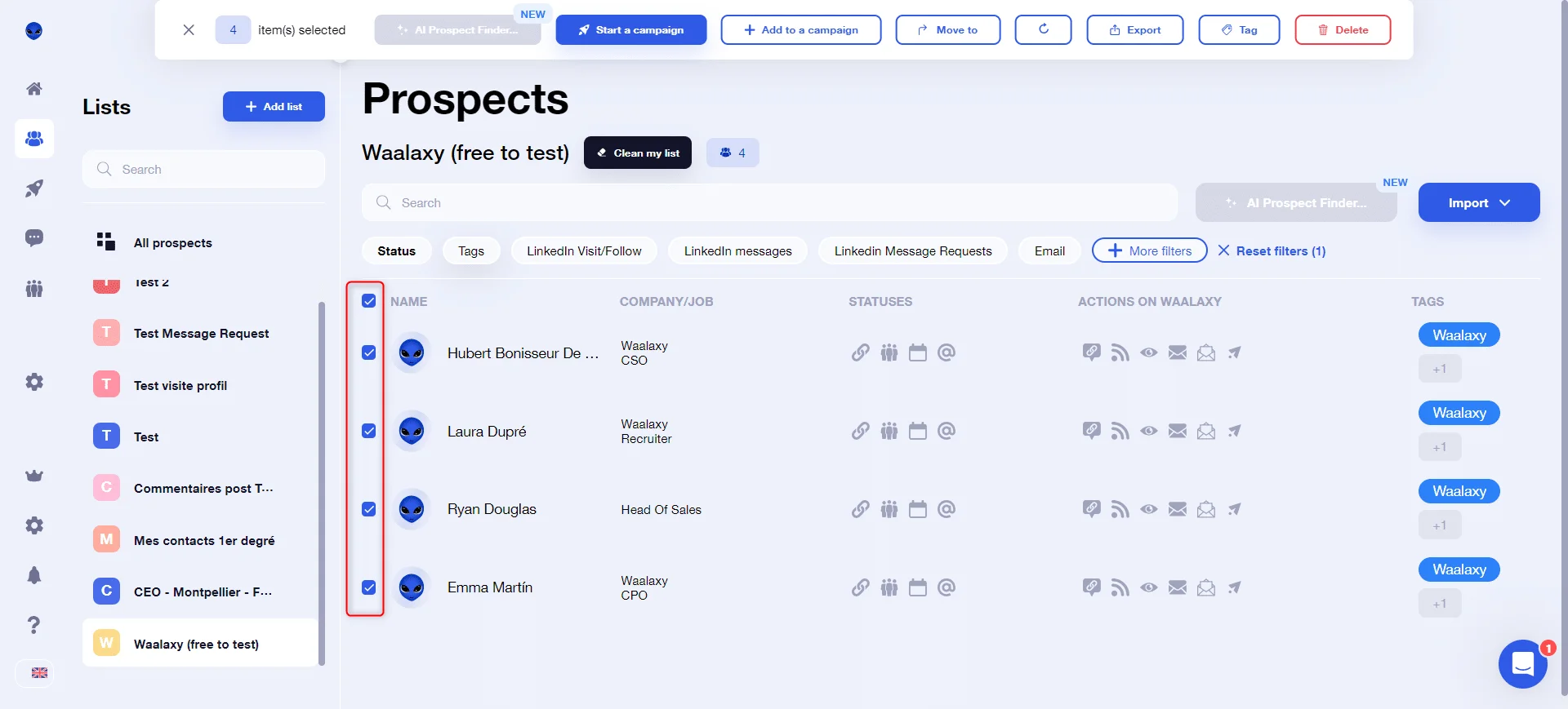 select your prospects