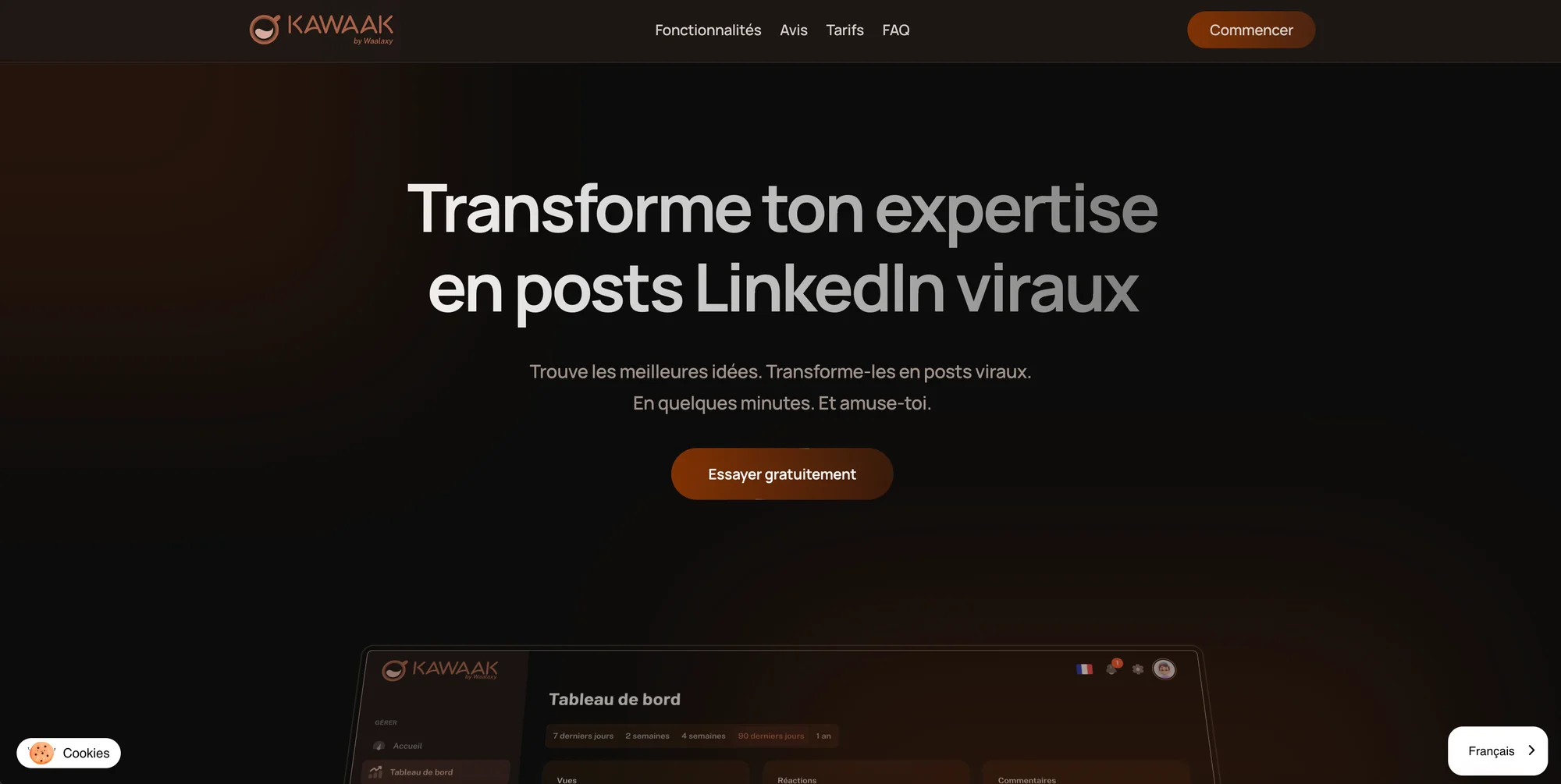 Kawaak - Générer, planifier, publier et analyser des contenus