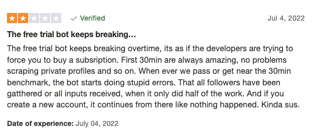 PhantomBuster customer reviews