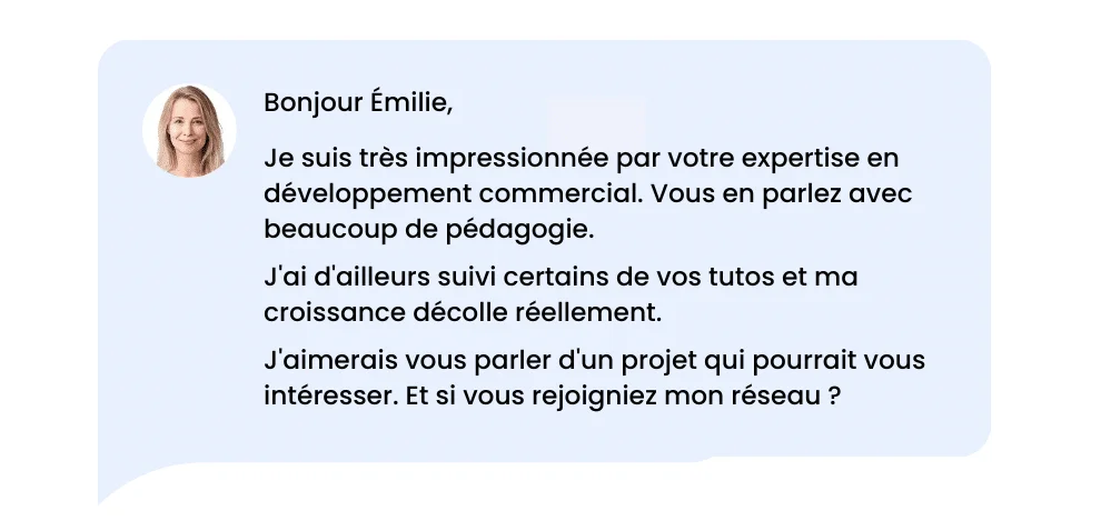 Modèles de message de connexion LinkedIn : Potentiel partenaire.