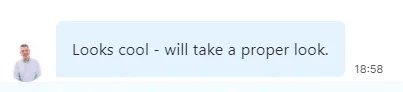 message example