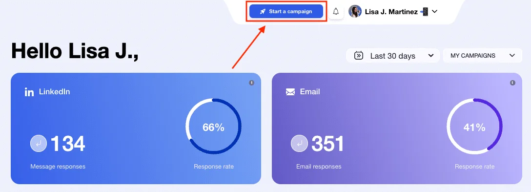 Automatização do recrutamento com o Waalaxy: Iniciar uma campanha