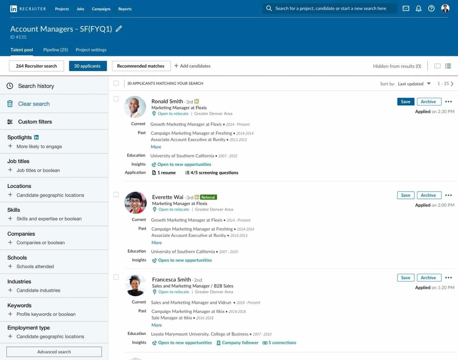 Automatização do recrutamento: procure candidatos com o LinkedIn Recruiter