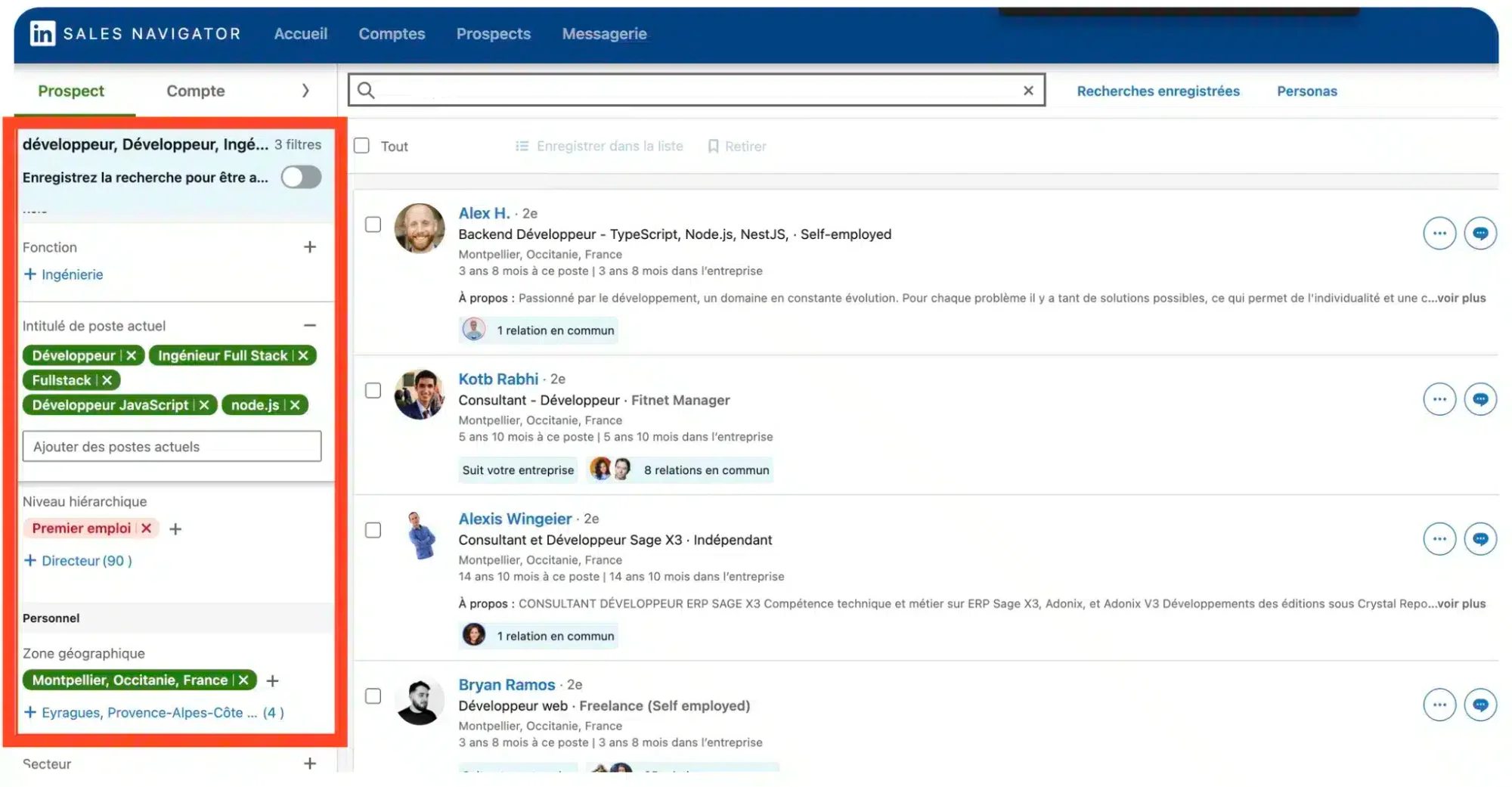 Direcionamento para o LinkedIn