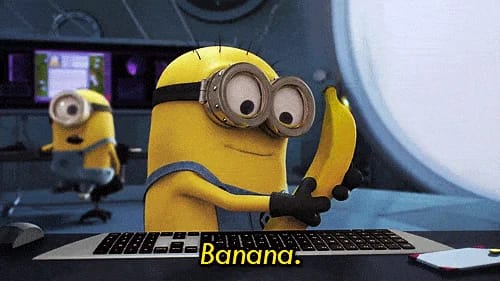 Minion banane clavier ordinateur