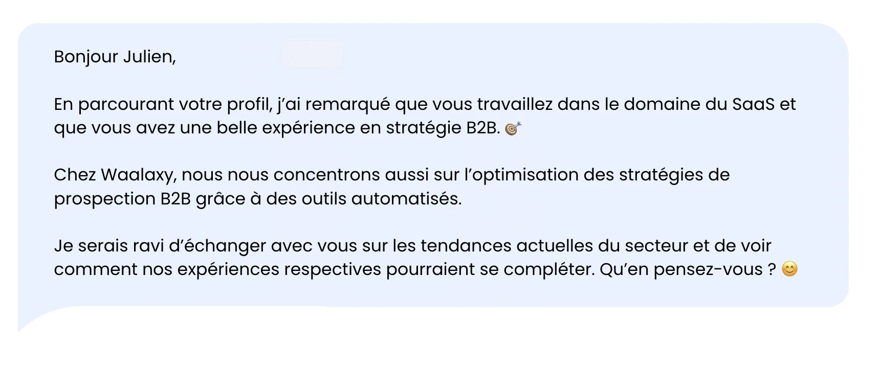 LinkedIn message targeting