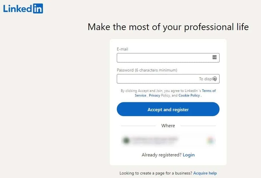 get connected to LinkedIn