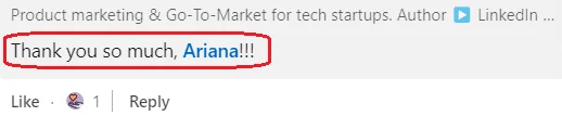 come taggare qualcuno in un commento su linkedin