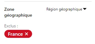 Utiliser l'exclusion sur les filtres LinkedIn Sales Navigator.