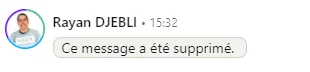 Message supprimé LinkedIn Waalaxy