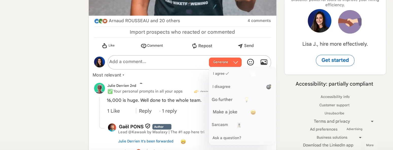 Automate comment generation with Kawaak