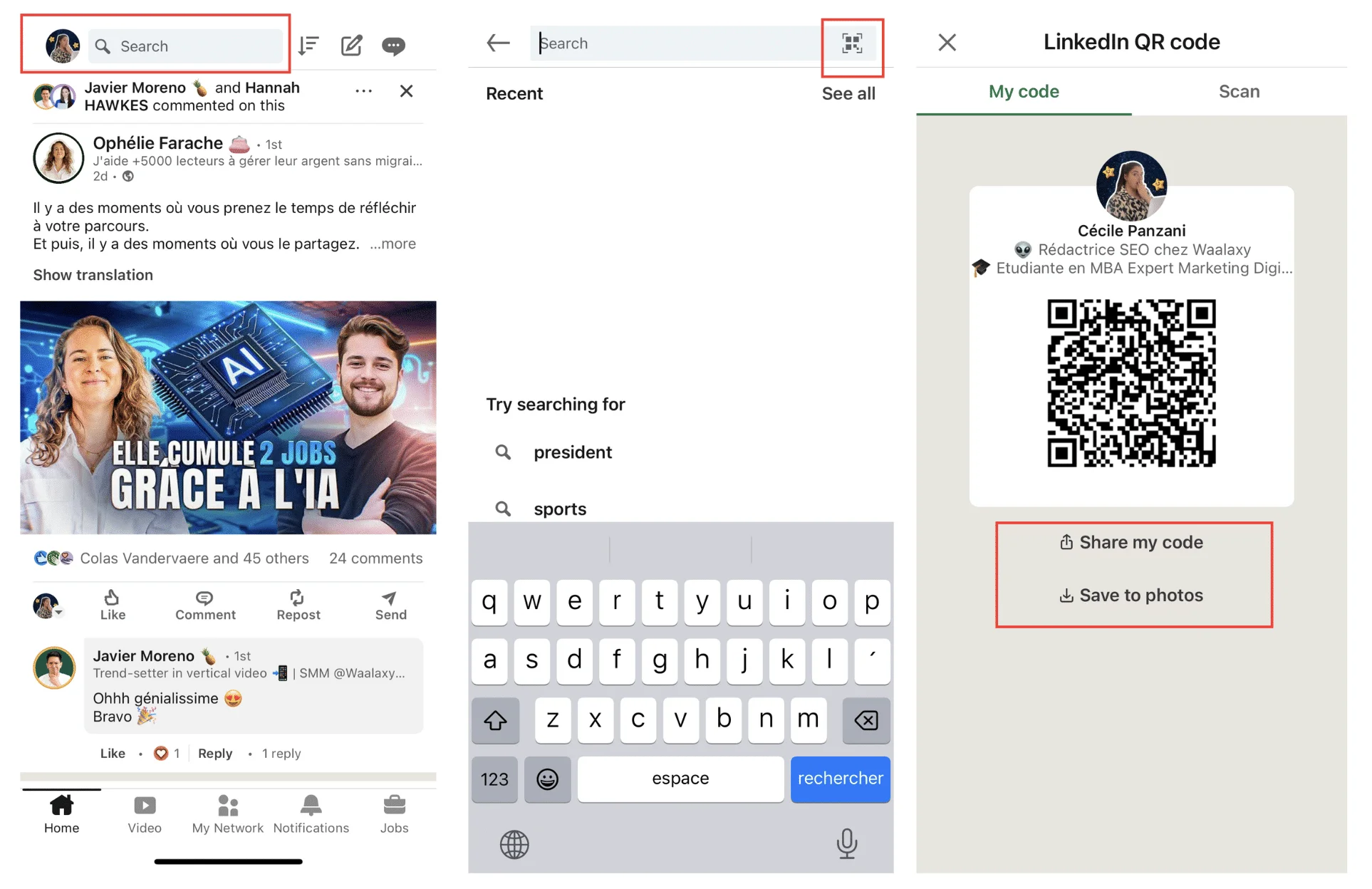 LinkedIn QR-Codes