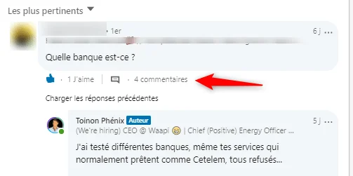 Image Facebook: "Quelle banque est-ce ?" - 4 commentaires.