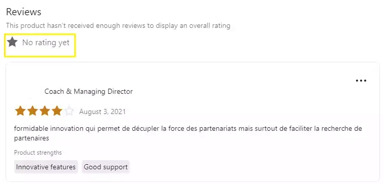 reviews product page
