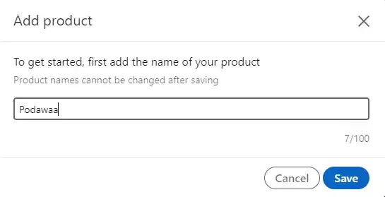 nombre del producto LinkedIn
