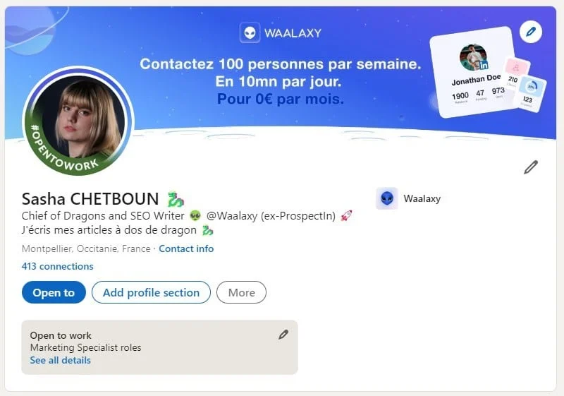 add LinkedIn open to work