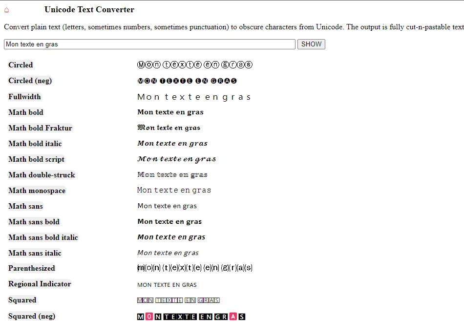 LinkedIn post formatting